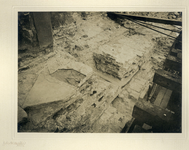 222202 Afbeelding van een deel van de vloer van de eerste omgang aan de noordzijde van de Domtoren (Domplein) te ...